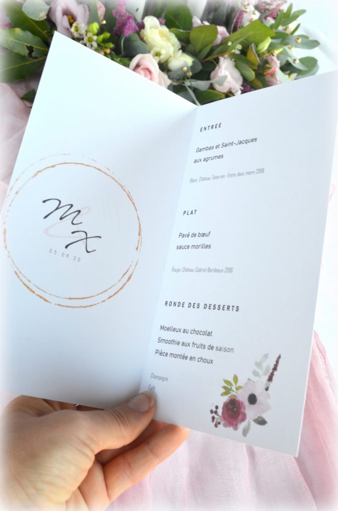 création, carterie, menu, décoration, sur-mesure, thème, personnalisation, mariage, Décorevents, aquitaine, gironde, Bordeaux