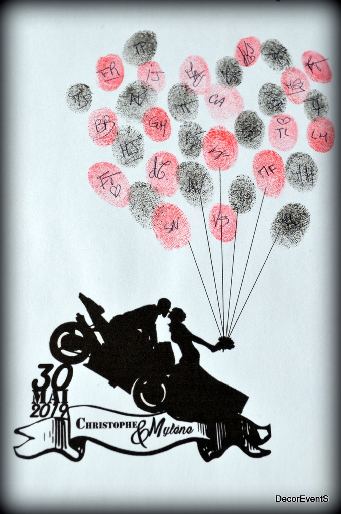 livre d'or alternatif, toile à empreintes, tampon, encre, mariage, décoration, création, personnalisé, Gironde, Bordeaux, Aquitaine, Décorevents