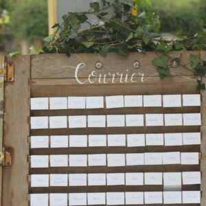 persienne, volet, bois, présentation, bienvenue, panneau, support, plan, table, location, récup, vintage, décoration, mariage, Décorevents, Gironde, Bordeaux, aquitaine