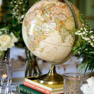 globe, voyage, rétro, vintage, monde, location, urne, tirelire, décoration, mariage, Décorevents, Gironde, Bordeaux, aquitaine