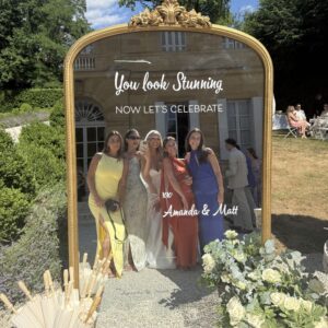 miroir, ancien, dorure, moulure, rétro, vintage, château, selfie, décoration, mariage, location, panneau, bienvenue, Decorevents, Gironde, Bordeaux, Aquitaine